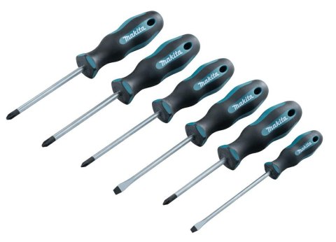 MAKITA ZESTAW WKRĘTAKÓW 6szt. (SL4,0 x 100 / SL5,5 x 100 / PH1 x 100 / PH2 x 100 / PZ1 x 80 / PZ2 x 100)