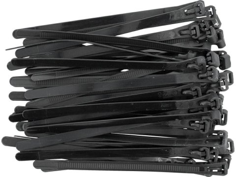 YATO OPASKA PLASTIKOWA SAMOZACISKOWA CZARNA 7,6*150 /50szt