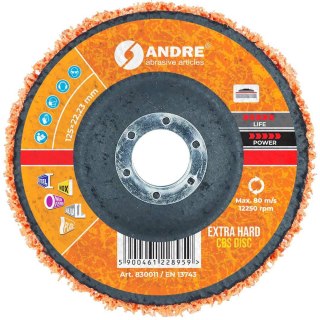 ANDRE KRĄŻEK SZLIFIERSKI CBS 125mm EXTRA HARD - ORANGE
