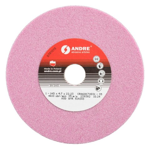 ANDRE ŚCIERNICA DO OSTRZENIA ŁAŃCUCHÓW 145 x 4,7 x 22,2mm CRA60K7VE01 - 35
