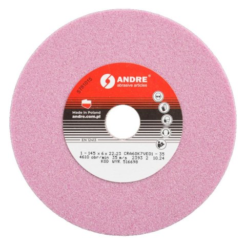 ANDRE ŚCIERNICA DO OSTRZENIA ŁAŃCUCHÓW 145 x 6,0 x 22,2mm CRA60K7VE01 - 35