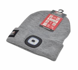 AWTOOLS CZAPKA Z LAMPKĄ LED 80lm SZARA