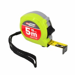 AWTOOLS MIARA ZWIJANA COMPACT 5m x 19mm ABS 2-STOP