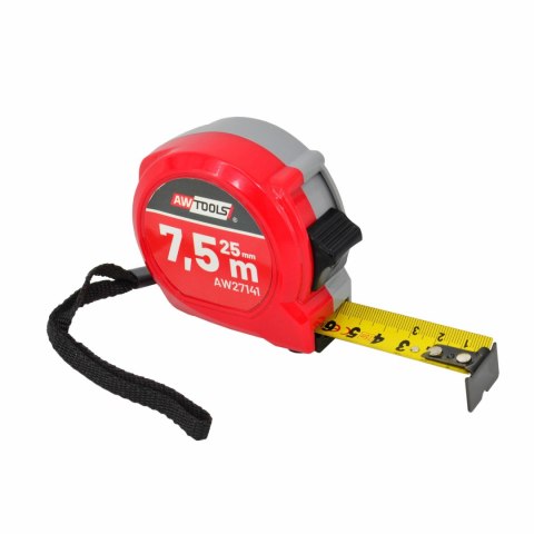 AWTOOLS MIARA ZWIJANA COMPACT 7,5m x 25mm ABS 2-STOP
