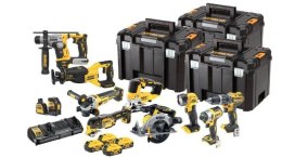 DEWALT ZESTAW COMBO 18V DCK1012P4T (DCD796, DCF887, DCS565, DCS382, DCS356, DCS334, DCH172, DCG405, DCE088NG18, DCL040) 4x5,0Ah 