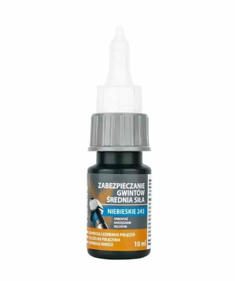 TECMAXX ŚRODEK DO ZABEZPIECZANIA GWINTÓW NIEBIESKI - ŚREDNI 6ml TECMAXX ŚRODEK DO ZABEZPIECZANIA GWINTÓW NIEBIESKI - ŚREDNI 6ml