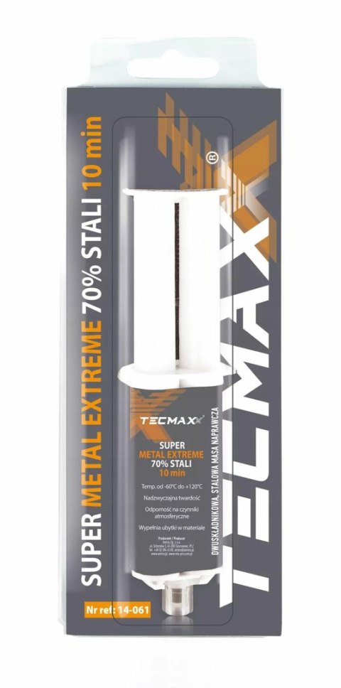 TECMAXX SUPER METAL 70% STALI 25ml / 67g STRZYKAWKA TECMAXX SUPER METAL 70% STALI 25ml / 67g STRZYKAWKA