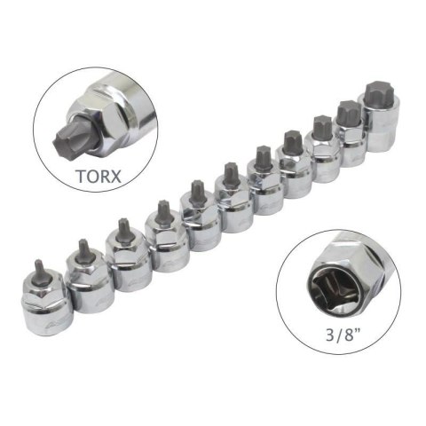 ASTA NASADKI NISKOPROFILOWE - TORX 3/8" NA SZYNIE