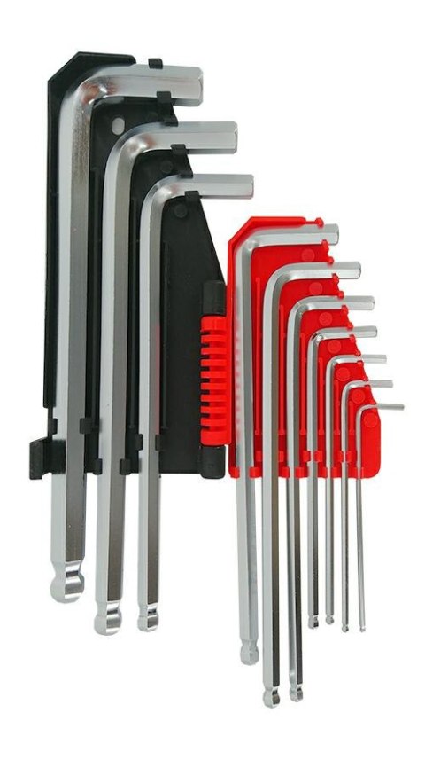 AWTOOLS KLUCZE IMBUSOWE HEX/ 2,0-12,0mm/ 10szt./ KULA DŁUGIE BLACK LINE