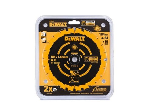 DEWALT PIŁA TARCZOWA DO ZAGŁĘBIARKI 184mm x 16mm 24z DEWALT PIŁA TARCZOWA DO ZAGŁĘBIARKI 184mm x 16mm 24z