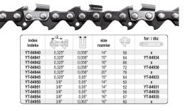 YATO ŁAŃCUCH TNĄCY DO PILARKI 40cm/60/3/8
