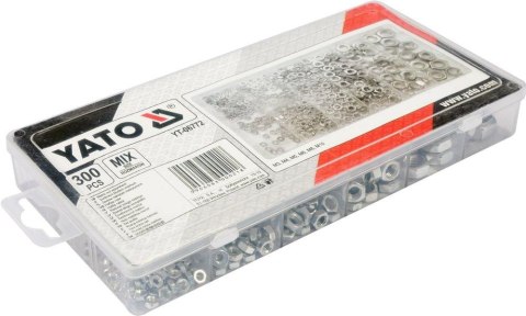 YATO ZESTAW NAKRĘTEK METRYCZNYCH 300szt. MIX M3, M4, M5, M6, M8, M10 YATO ZESTAW NAKRĘTEK METRYCZNYCH 300szt. MIX M3, M4, M5, M6, M8, M10