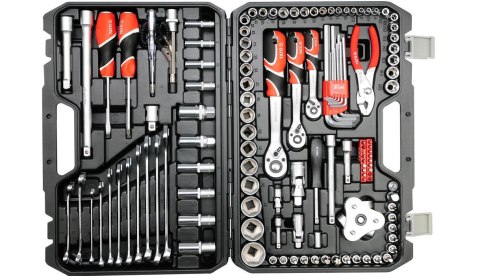 YATO ZESTAW NARZĘDZI 126elem. 1/2" / 3/8" / 1/4" 38875 YATO ZESTAW NARZĘDZI 126elem. 1/2" / 3/8" / 1/4" 38875
