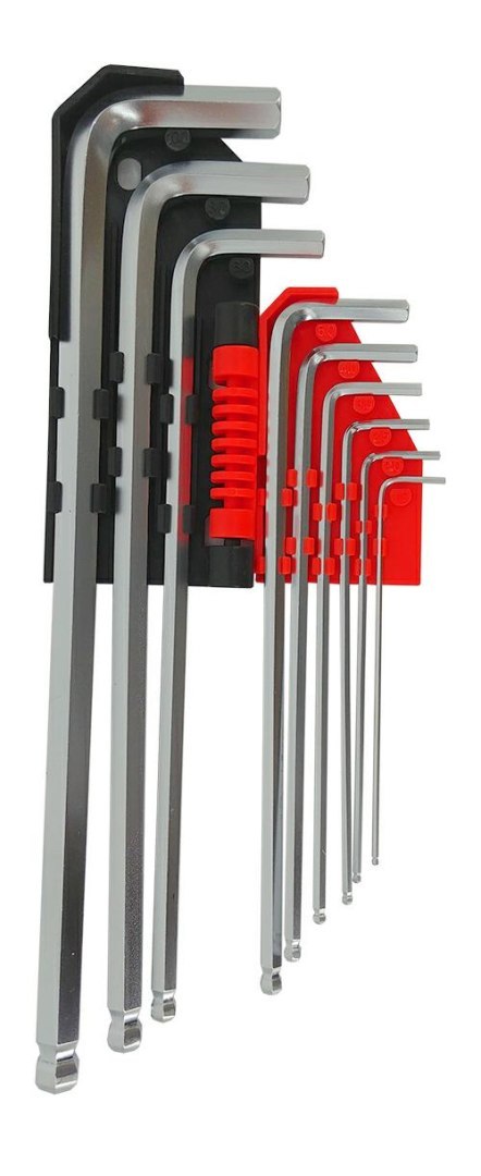 AWTOOLS KLUCZE IMBUSOWE HEX /1,5-10,0mm/ 9szt. KULA DŁUGIE BLACK LINE
