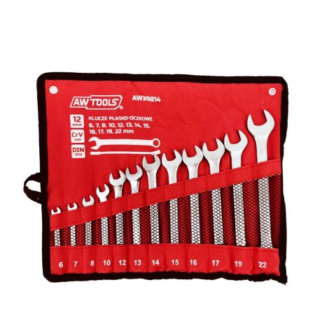 AWTOOLS KLUCZ PŁASKO-OCZKOWY KPL.12szt. /6mm-22mm