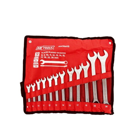 AWTOOLS KLUCZ PŁASKO-OCZKOWY KPL.12szt. /8mm-24mm