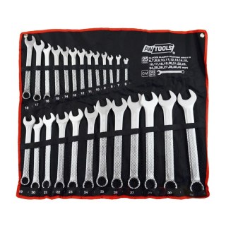 AWTOOLS KLUCZ PŁASKO-OCZKOWY KPL.25szt. /6mm-32mm/ BLACK LINE