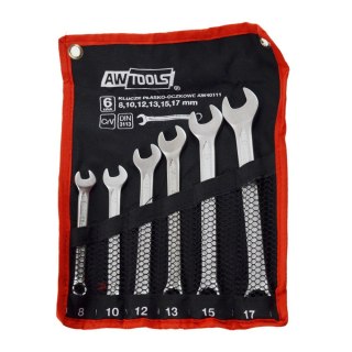 AWTOOLS KLUCZ PŁASKO-OCZKOWY KPL. 6szt. /8mm-17mm/ BLACK LINE