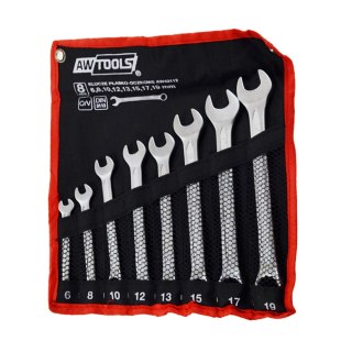 AWTOOLS KLUCZ PŁASKO-OCZKOWY KPL. 8szt. /6mm-19mm/ BLACK LINE