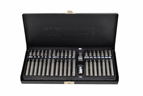 AWTOOLS KOŃCÓWKI HEX / TORX / SPLINE 40cz.BLACK LINE