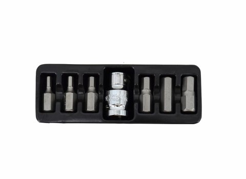 AWTOOLS KOŃCÓWKI IMBUS. 7cz. 4-12mm + ADAPTER BLACK LINE