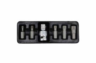 AWTOOLS KOŃCÓWKI SPLINE 6cz. M5-M12 + ADAPTER BLACK LINE