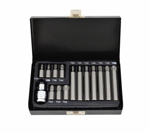 AWTOOLS KOŃCÓWKI TORX 15cz. Z OTWOREMBLACK LINE