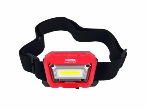 AWTOOLS LATARKA CZOŁOWA FRONTE COB LED Z CZUJNIKIEM RUCHU BLACK LINE