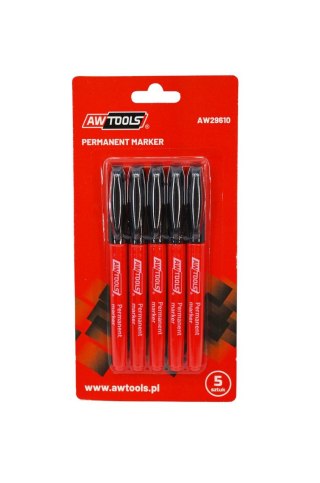 AWTOOLS MARKERY CIENKIE CZARNE 5szt.