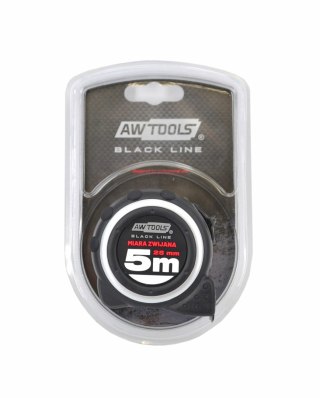 AWTOOLS MIARA ZWIJANA DWUSTRONNA 5m x 25mm ABS TPR 1-STOP
