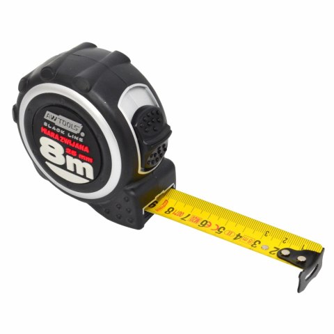 AWTOOLS MIARA ZWIJANA DWUSTRONNA 8m x 25mm ABS TPR 1-STOP