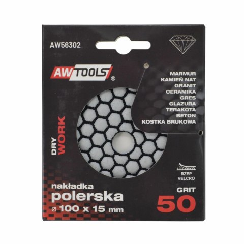 AWTOOLS NAKŁADKA POLERSKA 100mm GR. 50 S NA SUCHO