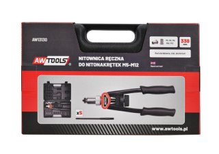 AWTOOLS NITOWNICA DŹWIGNIOWA CZOŁOWA DO NITONAKRĘTEK M5-M12 /WALIZKA