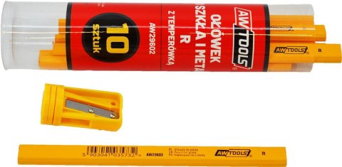 AWTOOLS OŁÓWEK DO SZKŁA I METALU R ŻÓŁTY 10szt.