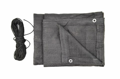 AWTOOLS OSŁONA BALKONOWA 1*5m 180gZ OCZKAMI SZARA UV