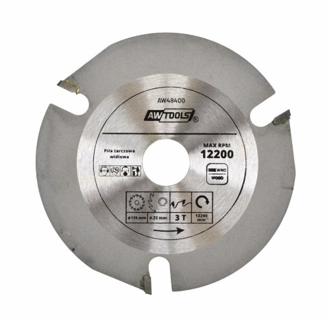 AWTOOLS PIŁA TARCZOWA WIDIOWA TCT 125x22x3z