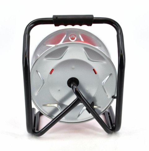 AWTOOLS PRZEDŁUŻACZ BĘBEN METAL 40m 3x1,5mmCZERWONY HEAVY DUTY 16A / 3680W / IP44