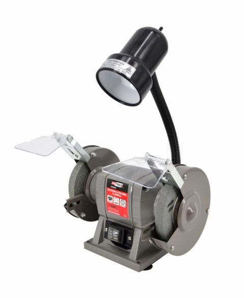 AWTOOLS SZLIFIERKA STOŁOWA Z LAMPKĄ 125mm 150W