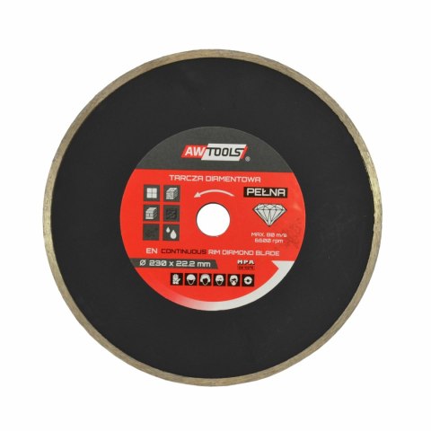 AWTOOLS TARCZA DIAMENTOWA 200x25,4 / PEŁNA