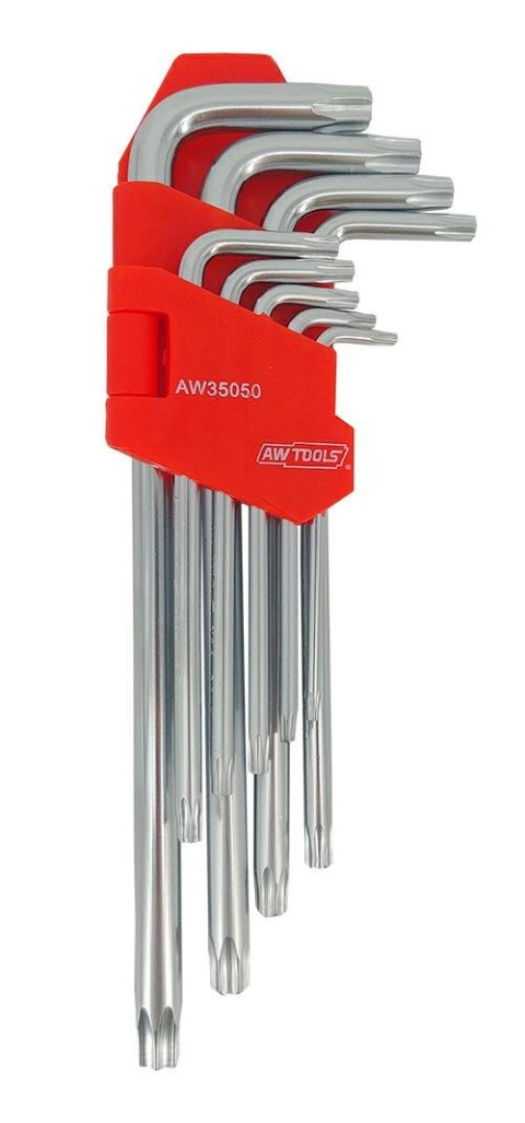 AWTOOLS KLUCZE IMBUSOWE TORX/ T10-T50/ 9szt./ DŁUGIE BLACK LINE