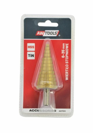 AWTOOLS WIERTŁO STOPNIOWE HSS-TIN / 6-35mm