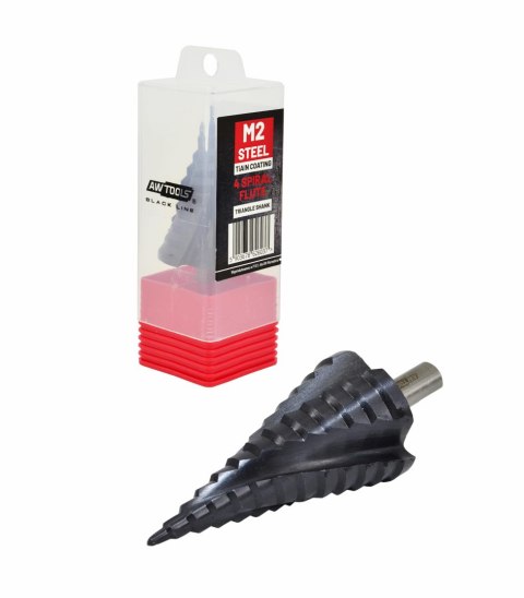 AWTOOLS WIERTŁO STOPNIOWE SPIRALNE M2-TiAlN / 4-32mm /BL