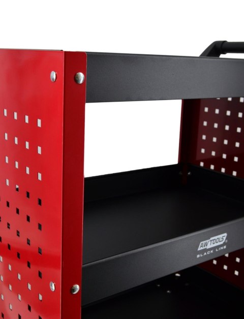 AWTOOLS WÓZEK WARSZTATOWY METALOWY 3 POZIOMY + PERFORACJA