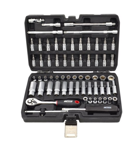 AWTOOLS ZESTAW KLUCZY 63el. 1/4" BLACK LINE