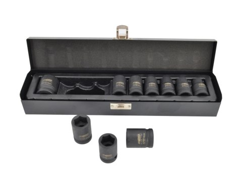 AWTOOLS ZESTAW NASADEK UDAROWYCH 1/2" 10cz. 10-22mm/KRÓTKIE BLACK LINE