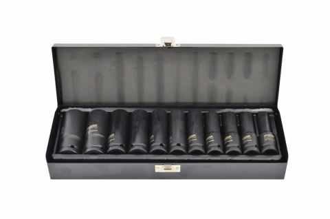 AWTOOLS ZESTAW NASADEK UDAROWYCH 1/2" 11cz. 10-24mm DŁUGIE BLACK LINE