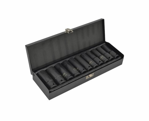AWTOOLS ZESTAW NASADEK UDAROWYCH 1/2" 11cz. 10-24mm DŁUGIE BLACK LINE