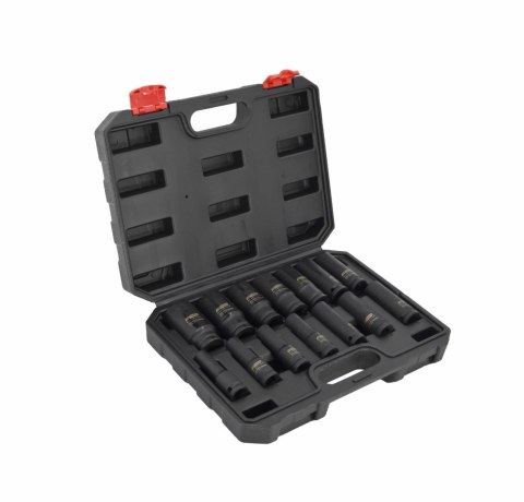AWTOOLS ZESTAW NASADEK UDAROWYCH 1/2" 14cz.DŁUGIE BLACK LINE10-12-13-14-15-17-18-19-21-22-24-27-30-32mm