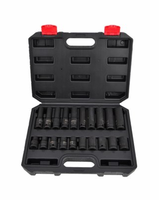 AWTOOLS ZESTAW NASADEK UDAROWYCH 1/2" 20cz./10-19mm/ KRÓTKIE I DŁUGIE BLACK LINE