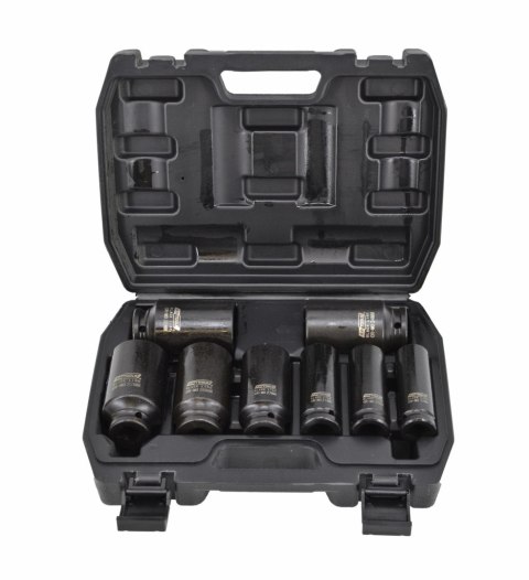 AWTOOLS ZESTAW NASADEK UDAROWYCH 1/2" 8cz. DŁUGIE BLACK LINE